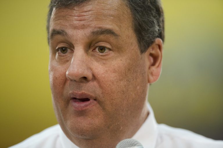 New Jersey Gov. Chris Christie speaks at a town hall meeting March 13 at the YMCA of Burlington County in Mount Laurel, N.J. (AP/Matt Rourke)