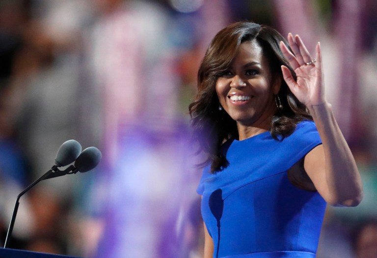 Democratic party operatives and current White House staffers were left cheering the first lady's prime-time speech. (AP Photo/Paul Sancya)