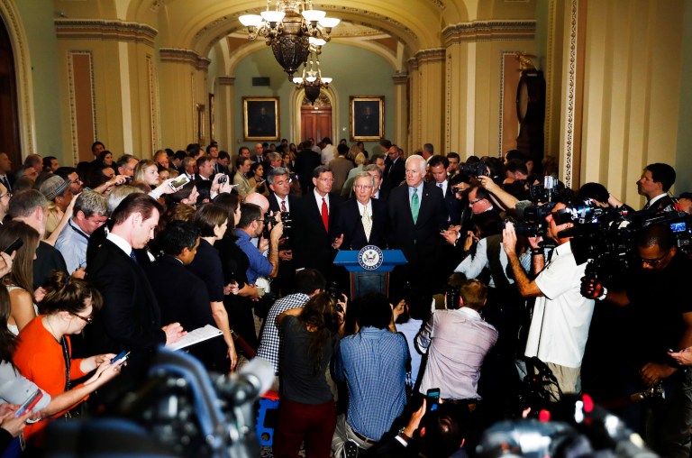 It was a regular meeting but healthcare is taking on a new importance. (AP Photo/Carolyn Kaster)