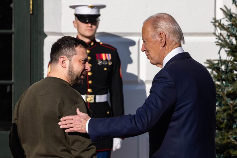 ‘You’re man of the year’: Biden greets Zelensky at the White House