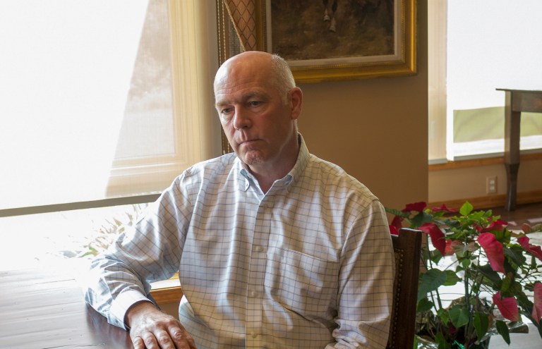 The AP story is almost entirely about the incoming congressman's assault charge, to which he already plead guilty. (AP Photo/Bobby Caina Calvan)