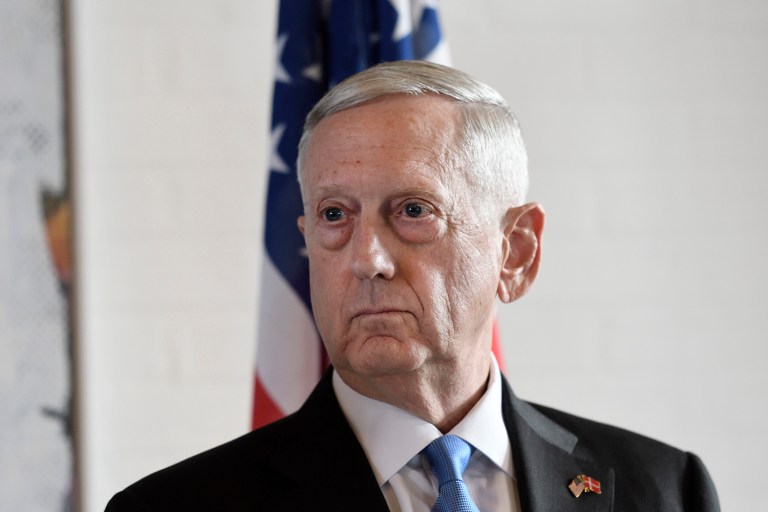 Mattis said ISIS had already lost territory it once held in Iraq and Syria and hinted that the U.S.-led coalition against the group will intensify. (Stine Tidsvilde/Ritzau Foto via AP)
