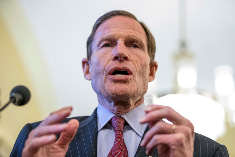 Sen. Richard Blumenthal said that he's standing by his statement that Judge Neil Gorsuch finds the president's criticism of judges 