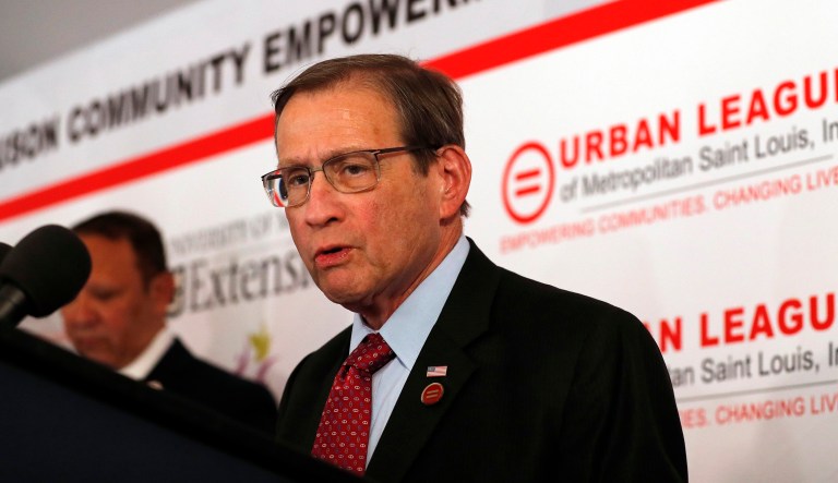 Michael F. Neidorff, CEO of Centene Corporation, said the company's third-quarter profits rose 22 percent to $239 million, or $1.35 per share, in the period compared to $196 million, or $1.12 cents per share, at this time last year. (AP Photo/Jeff Roberson)