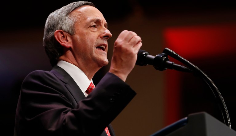 Pastor Robert Jeffress of the First Baptist Dallas Church says immigration policy should not be solely based on 'Christian compassion.' (AP Photo/Carolyn Kaster)