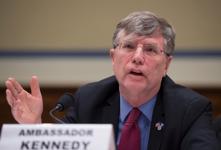 Undersecretary of State for Management Patrick Kennedy's resignation from the State Department was made public Wednesday, but his three top subordinates also resigned, in addition to two other officials who resigned on Inauguration Day. (AP Photo/Molly Riley, File)