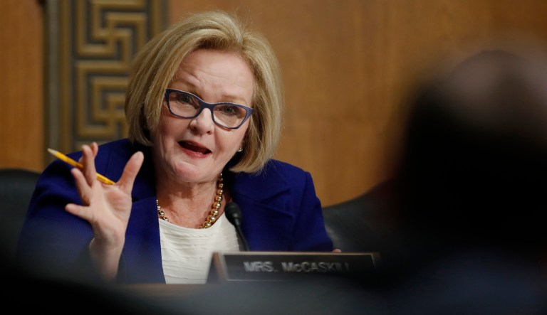 Sen. Claire McCaskill, D-Mo., introduced a bill Thursday that would eliminate the ability of drug manufacturers to fully deduct the cost of advertising their products from taxes. (AP Photo/Carolyn Kaster, File)