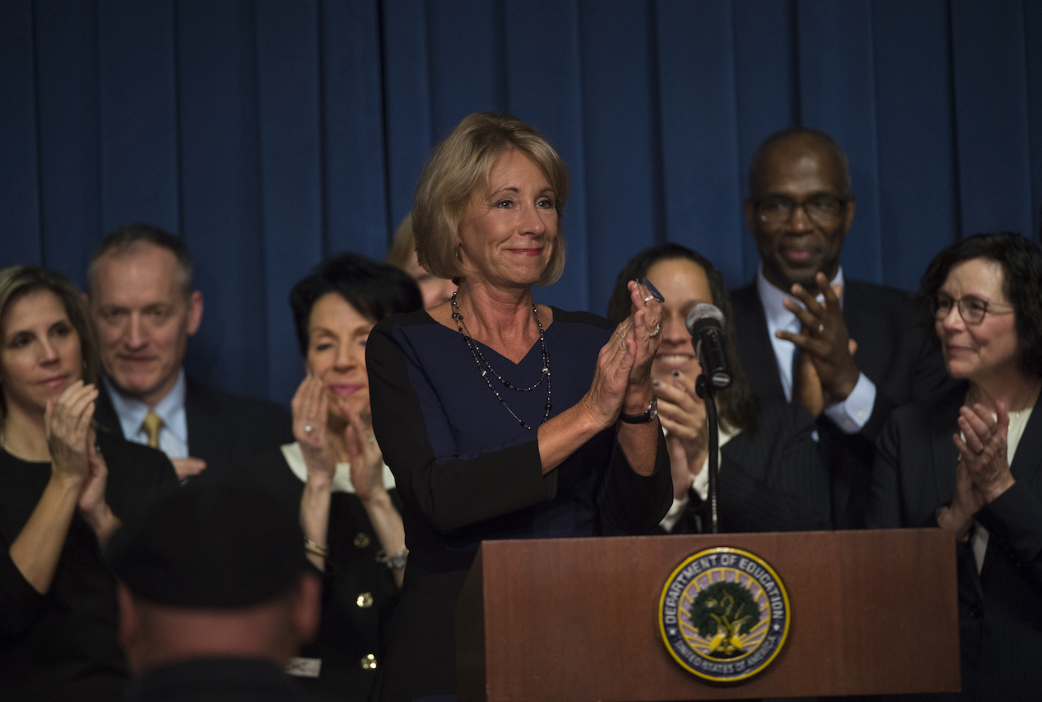 DeVos strikes perfect note in first address to education department