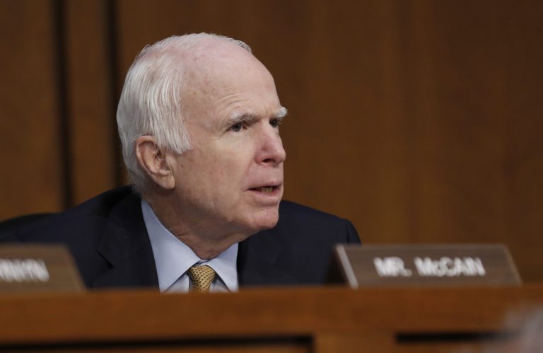 Sen. John McCain, R-Ariz., has criticized the administration for weeks over its lack of a new strategy and threatened to force one on the Pentagon. (AP Photo/Alex Brandon)