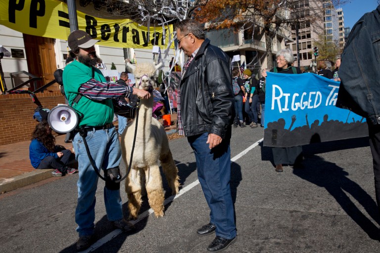 Activists want Dem leadership to oppose any vote this year on the Trans-Pacific Partnership. (Photo/Jacquelyn Martin)