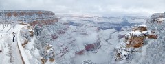 It snowed at the Grand Canyon, and the result was spectacular