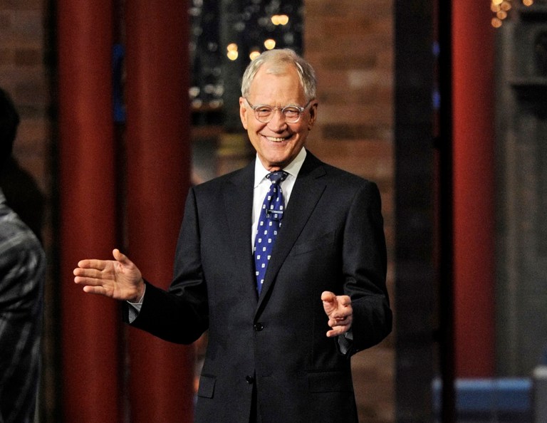 In this image released by CBS, David Letterman appears during a taping of his final 