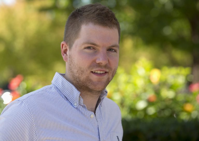   Kevin Maass of Fairfax, Va., poses for a photograph in Fairfax, Va., Monday, Sept. 30, 2013. Maass has been uninsured for more than a year and is interested in options available for health insurance under President Barack Obama's new health care law. 
