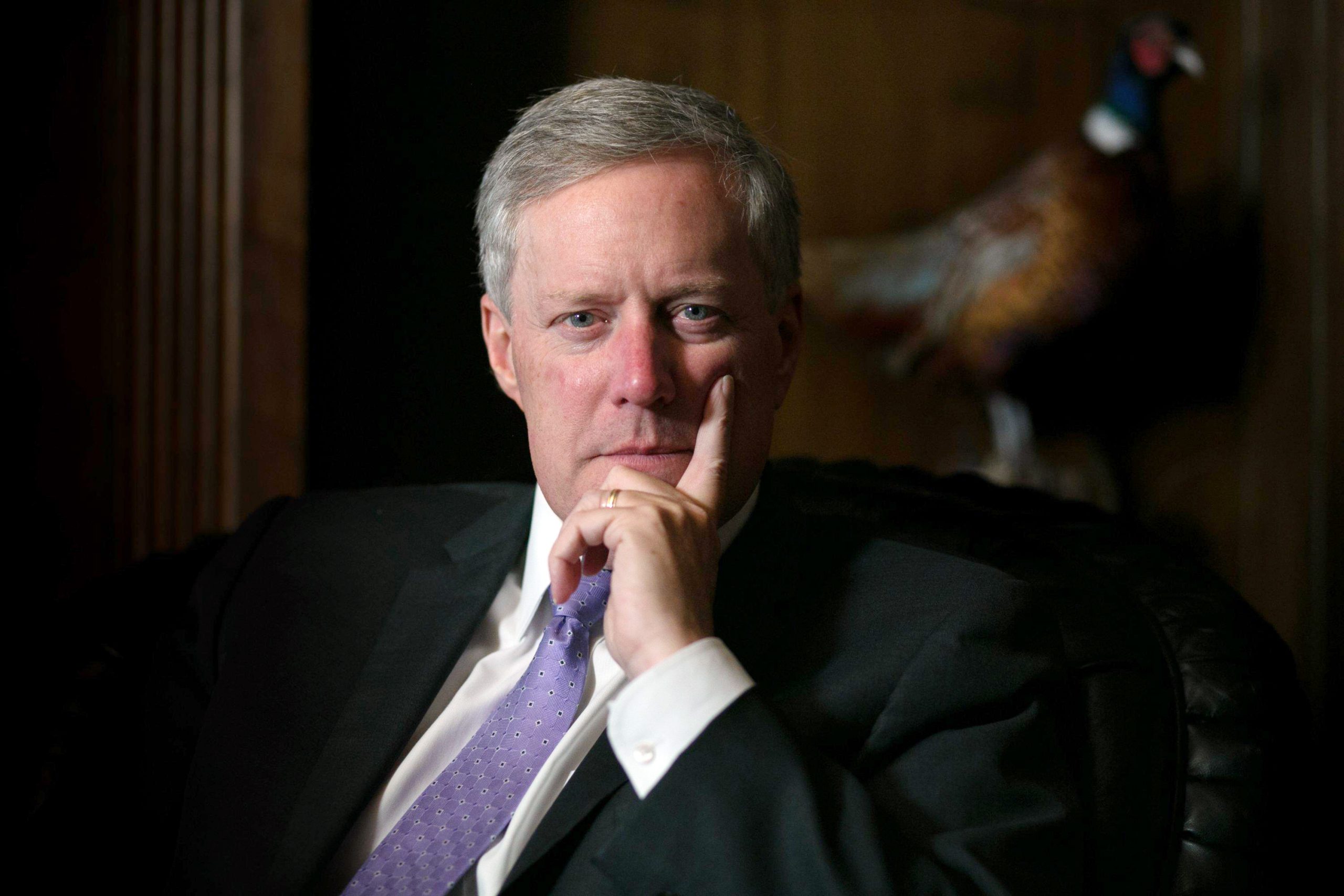 Freedom Caucus Chairman Mark Meadows takes a seat at the top table