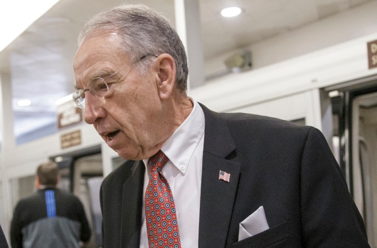 "The minority leader knows that the American people deserve to have their voices heard on the future of the Supreme Court," said Grassley.