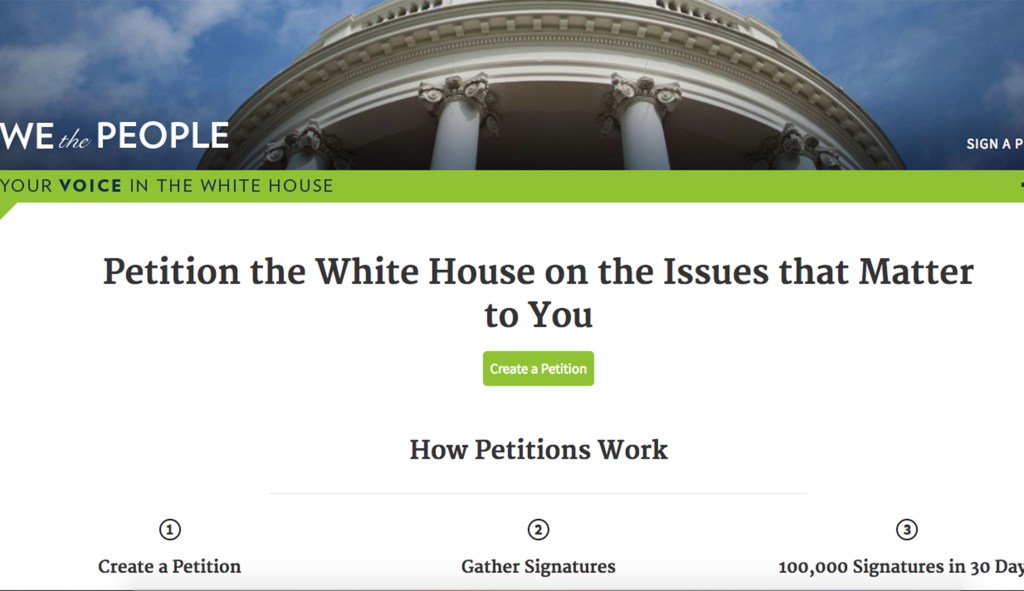 White House reopens petition website that promises official responses