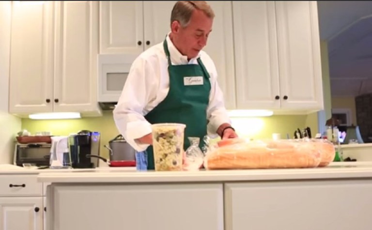 House Speaker John Boehner and House Minority Leader Nancy Pelosi shared family recipes on social media. (Screenshot)