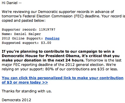 Dems Try a New Tactic to Raise Campaign Cash: Shame