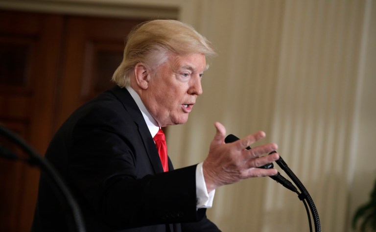 But it's worth remembering that Trump's pro-life bona fides as a candidate were not very impressive. (AP Photo/Evan Vucci