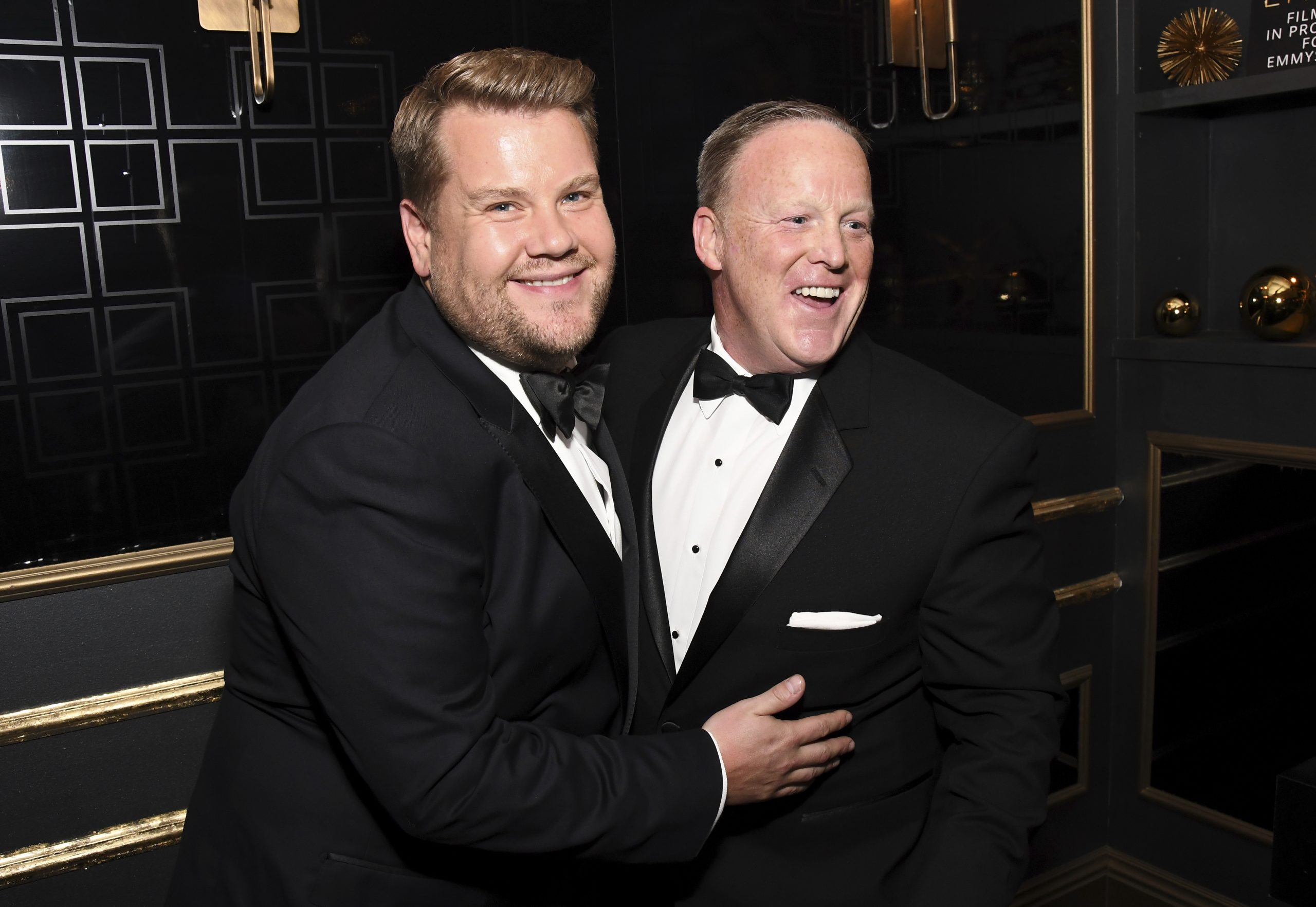 Comedian James Corden apologizes for kissing biggest ‘ass’ at the Emmys, Sean Spicer