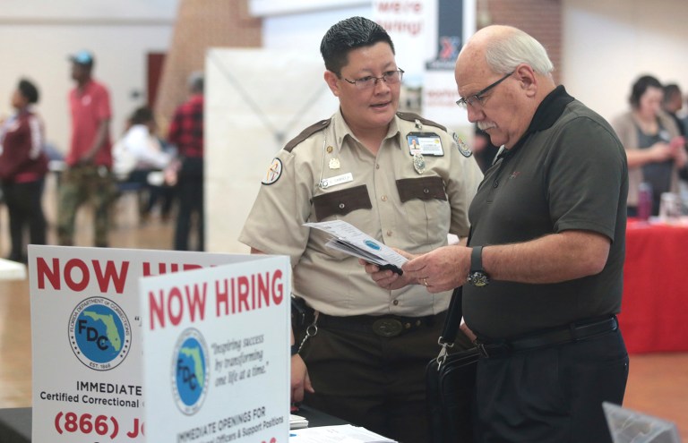 Forecasters had expected claims to rebound after hitting an ultra-low 234,000 in the first week of February. (Patti Blake/News Herald via AP)