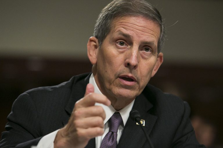 Acting Secretary of the Department of Veterans Affairs Sloan Gibson testified on Capitol Hill, Wednesday, about the current state of VA health care. (Graeme Jennings/Examiner)