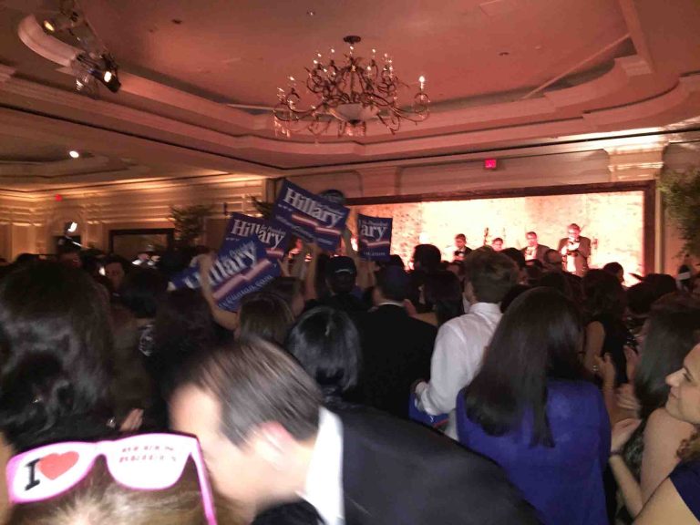 Hillary Campaign Signs at Politico Reporter’s Wedding