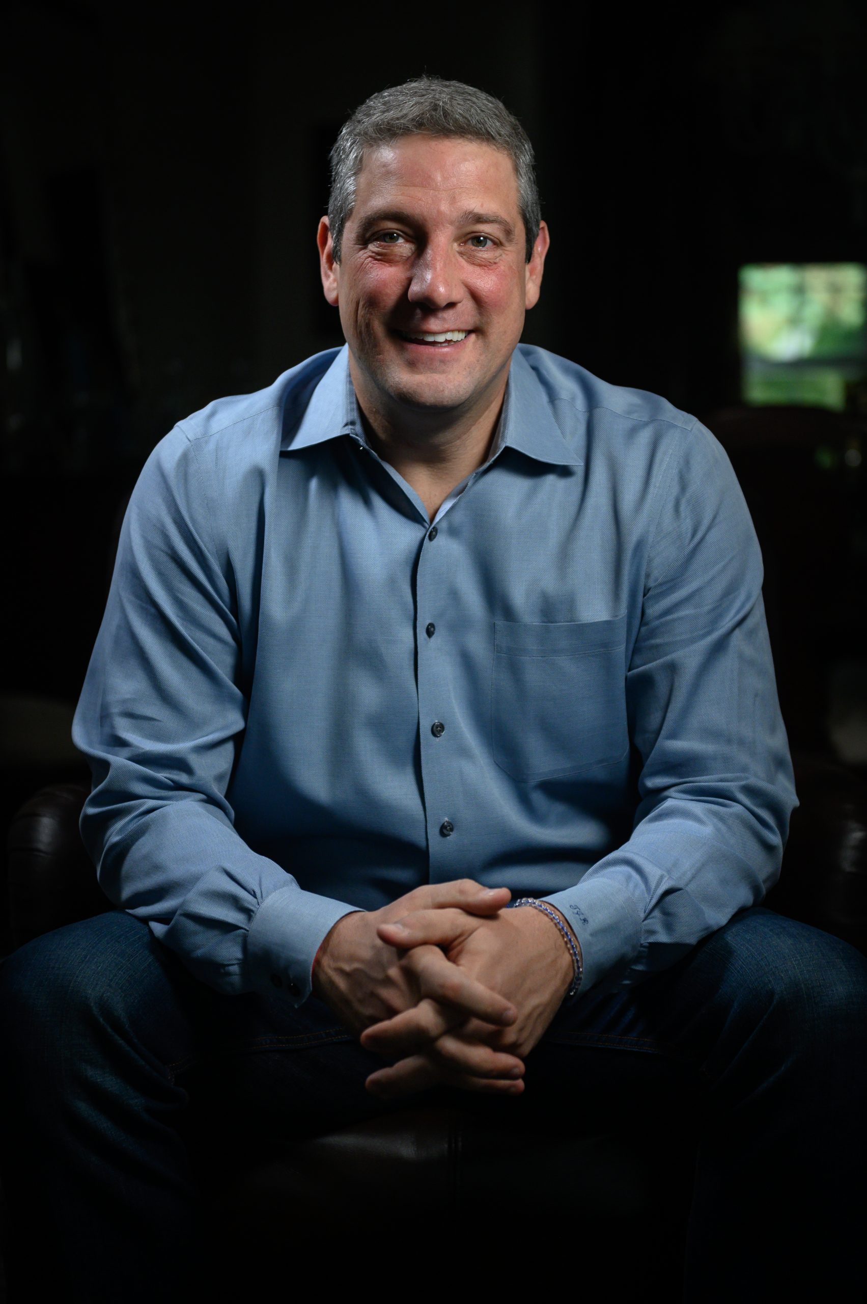 Rep. Tim Ryan, a Democratic presidential candidate, is seen at his home in Ohio. 
