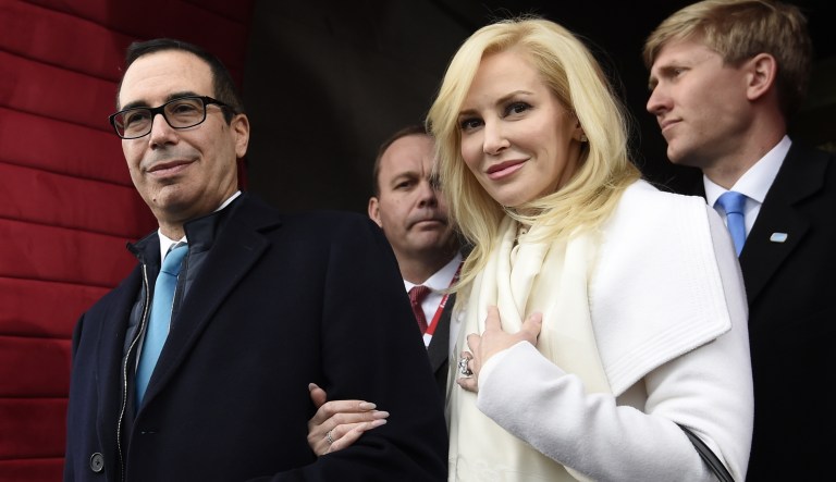 Mnuchin's fiancee is Scottish actress Louise Linton. (Saul Loeb/Pool Photo via AP, File)