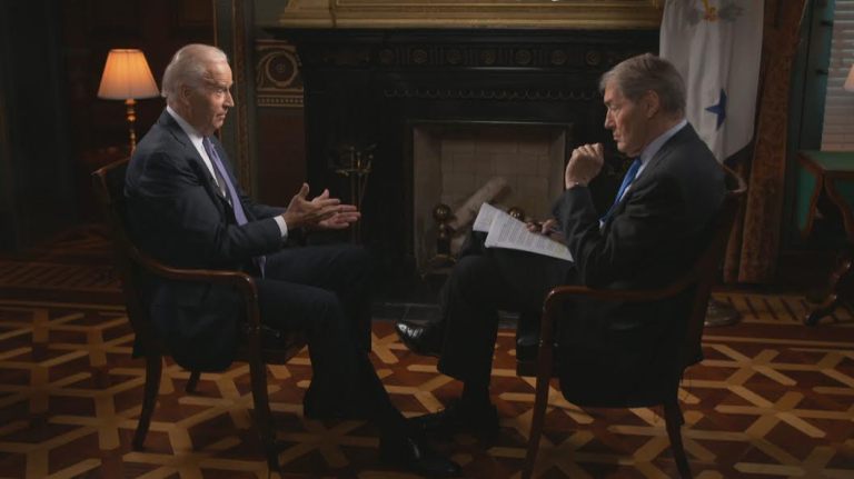 Vice President Joe Biden spoke to CBS correspondent Charlie Rose in a clip that aired on the evening news Monday. (Photo courtesy of CBS)