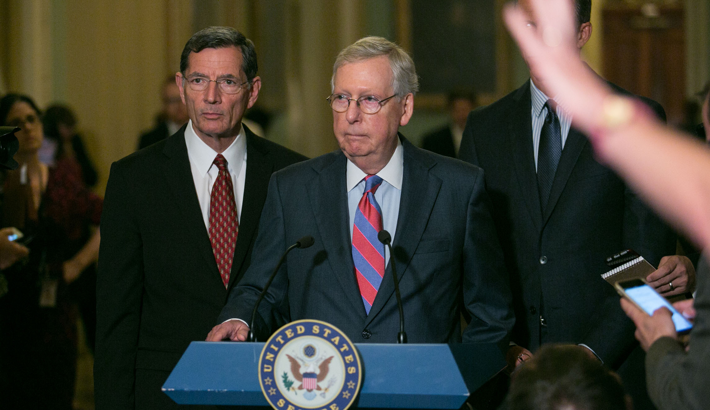 Mitch McConnell deflects questions about Trump, Corker tensions