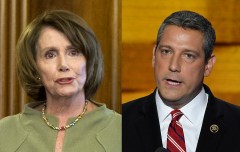 Pelosi promotes former rival