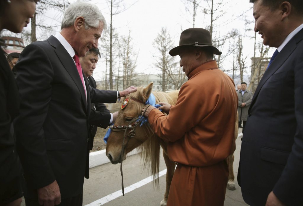 Chuck Hagel seeks to increase ties with Mongolia