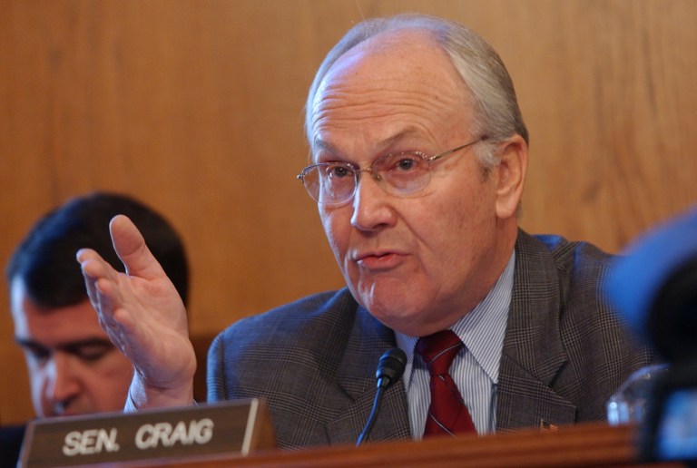 The Idaho Republican Party -- which found itself in total disarray earlier this year despite its subsequent statewide sweep in the midterm elections -- just hired Craig as financial chair of its executive committee. (AP Photo)