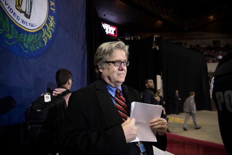 Bannon received a $191,000 salary for his work as Breitbart's chairman, a role he left in August. (AP Photo/Andrew Harnik)