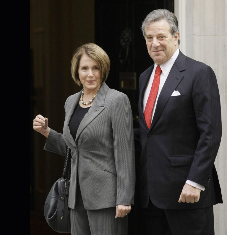 Former Democratic House Speaker Nancy Pelosi, here with husband Paul, made millions of dollars in a special invitation Initial Public Offering by VISA.