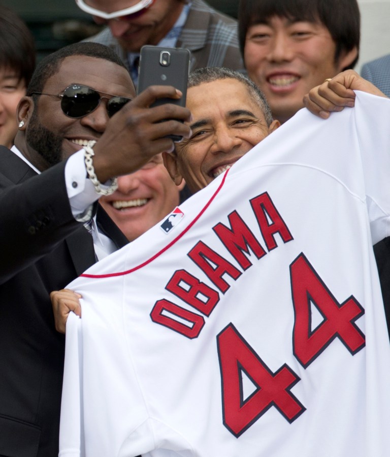 FILE - In this Tuesday, April 1, 2014, file photo, Boston Red Sox designated hitter David 