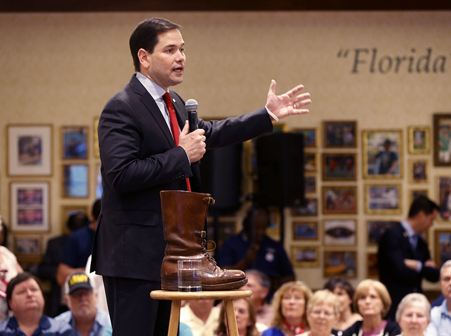 Rubio walks tight rope criticizing Trump and liberal ‘disruptors’