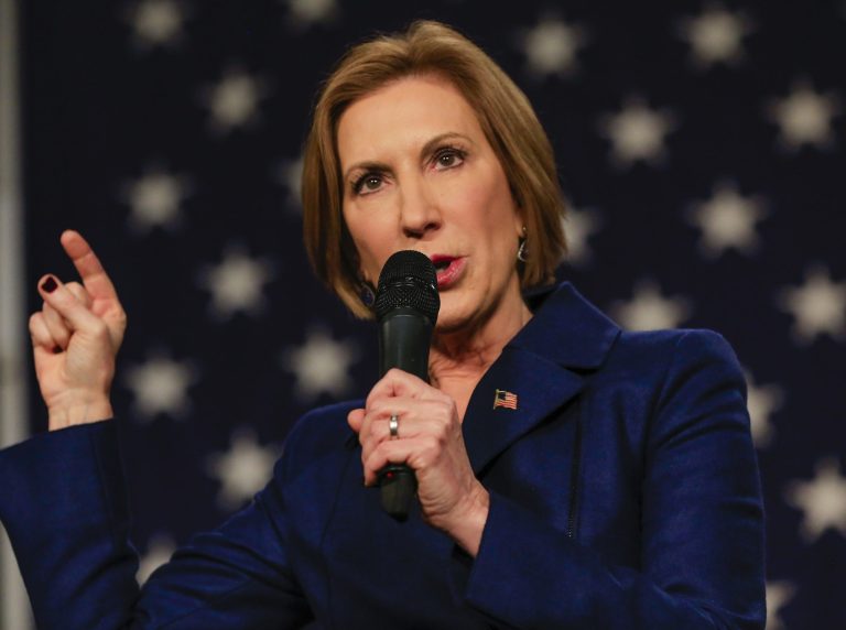 Republican presidential candidate Carly Fiorina says The View hosts proved there's a double standard against conservative women. (AP Photo/Nati Harnik)