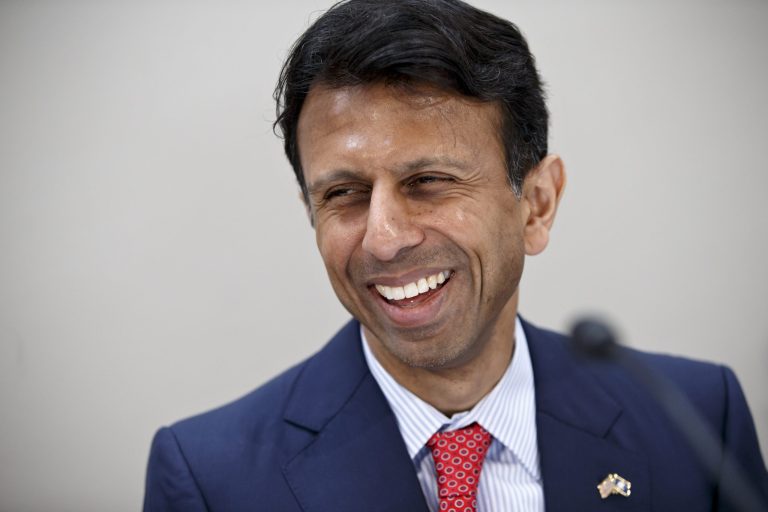 Louisiana Gov. Bobby Jindal at a policy breakfast on Capitol Hill in Washington, Monday, Feb. 9, 2015. (AP Photo/J. Scott Applewhite)