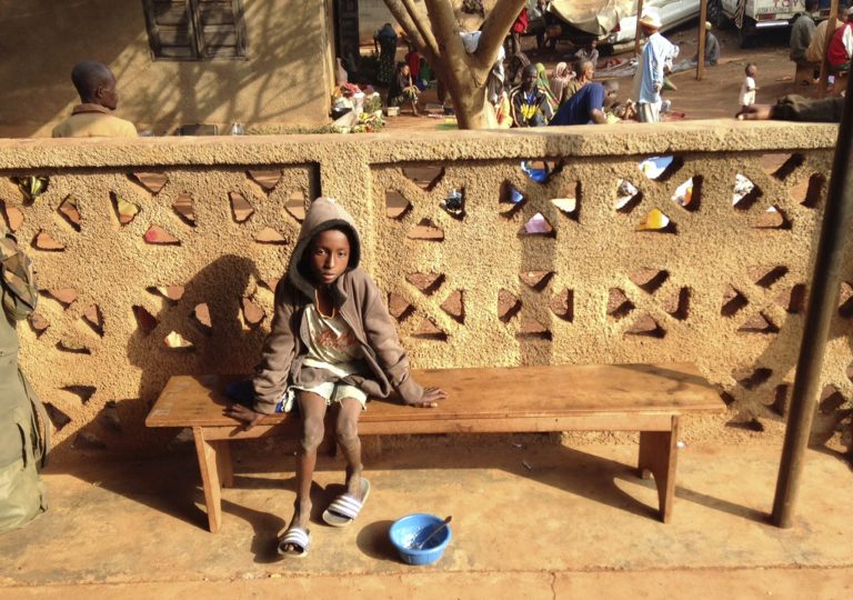 C. African Republic orphans walk to refuge alone