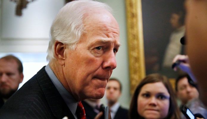 "I think that's a good idea," John Cornyn said. "I'm glad it was done." (AP Photo/Jacquelyn Martin)