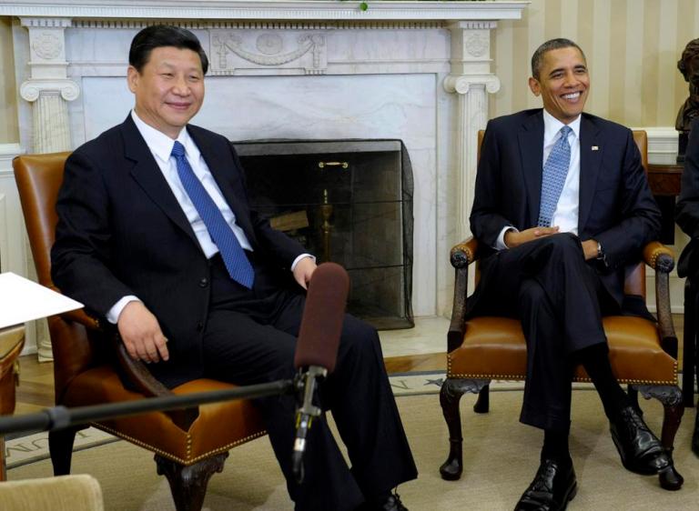 President Obama greets China’s leader-in-waiting