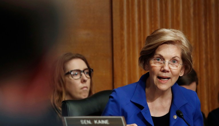 Lawmakers, including Sen. Elizabeth Warren, want to know why William Emanuel didn't recuse himself from a case that overturned a decision that controversially expanded the labor board's joint employer standard. (AP Photo/Carolyn Kaster)