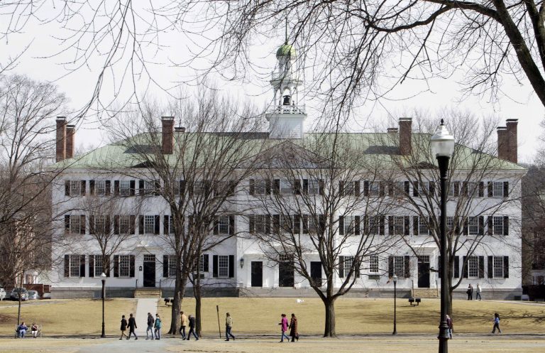 Protestors occupied the Dartmouth College president's office a couple of weeks ago and demanded more 