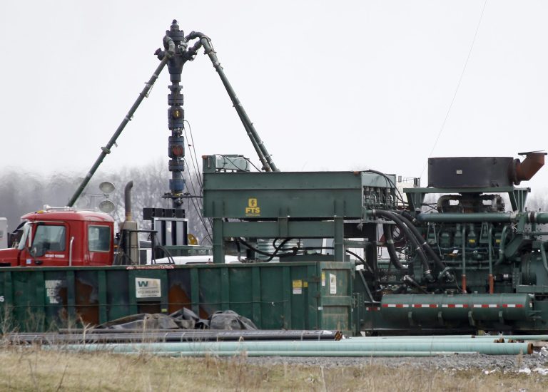 The incomes of those who live in the 28 New York counties above the Marcellus Shale have the potential to expand by as much as 15 percent over the next four years -- if the state's moratorium on hydro-fracturing is lifted. (AP Photo/Keith Srakocic)
