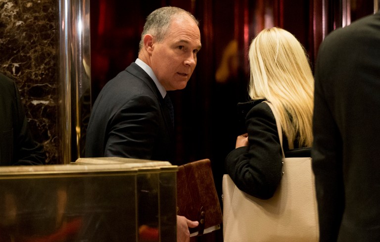 Thanks to Sen. Harry Reid, no matter how much Democrats rail against the choice of Oklahoma attorney general Scott Pruitt to be administrator of the EPA, he will surely be confirmed. (AP Photo/Andrew Harnik)