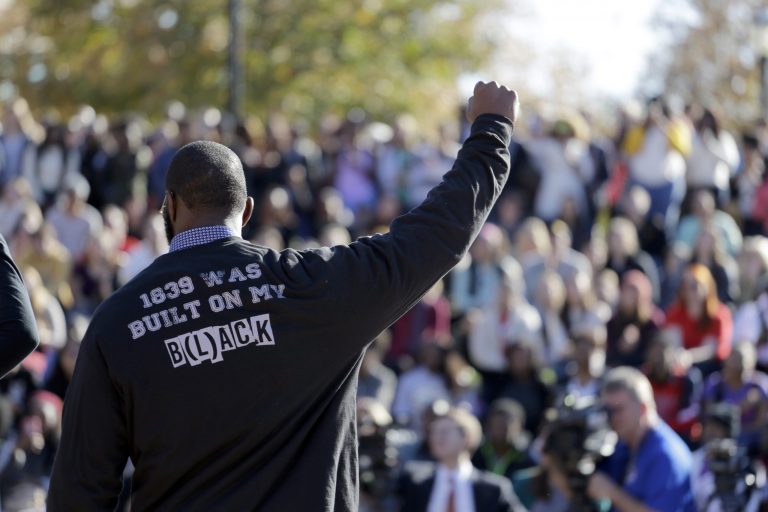 Hillary Clinton is attempting to court those involved in protest movements across the country. (AP Photo/Jeff Roberson)