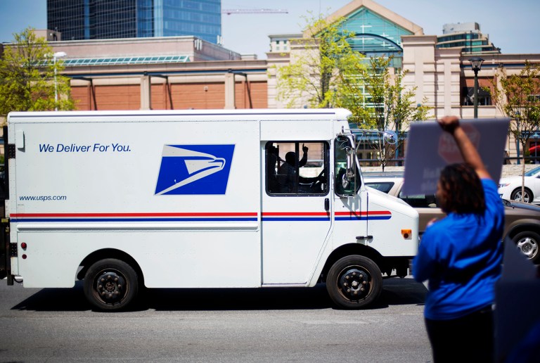 The first secretary of the Department of Homeland Security issued a warning that the U.S. postal system is not secure enough against terrorists. (AP Photo/David Goldman)