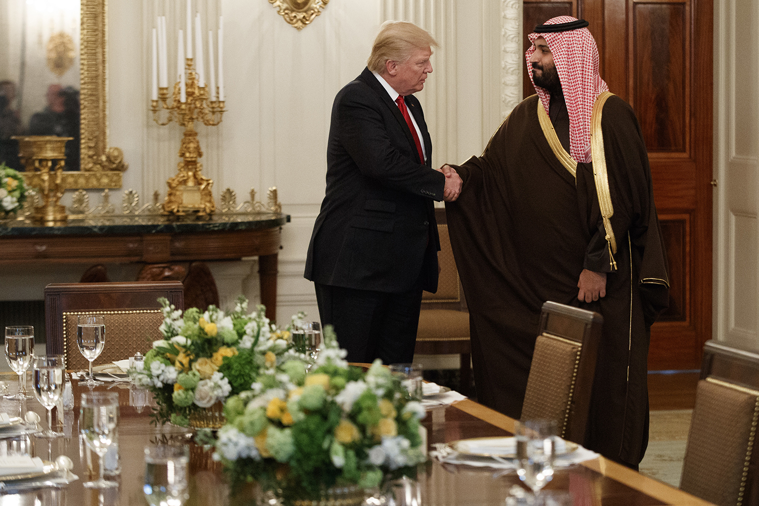Trump meets with top Saudi prince at White House